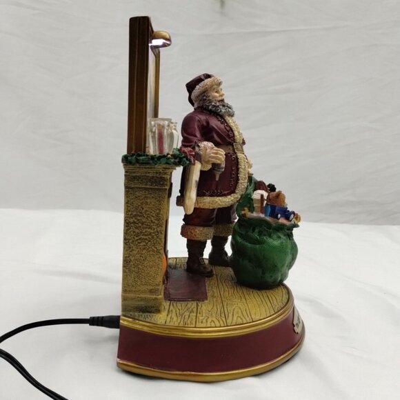 Collectible Thomas Kinkade The Light Of Christmas Illuminated Santa W/ Adapter - Picture 6 of 16